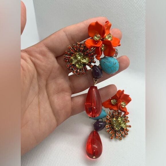 Zara Vibrant Floral Statement Earrings - Picture 10 of 17